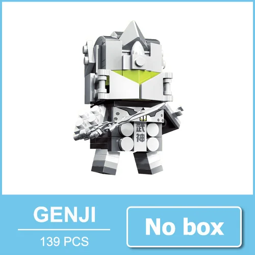 GENJI no box За просмотром Tracer Hanzo Mccree Dva игрушки экшн-фигурки блочные фигурки игра персонажи фигурки игрушка подарок для мальчика Мужчины - Цвет: GENJI no box