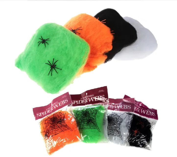 10 шт./лот Новинка Мини Эластичный паутина Паук Паутина реквизит для Хэллоуина