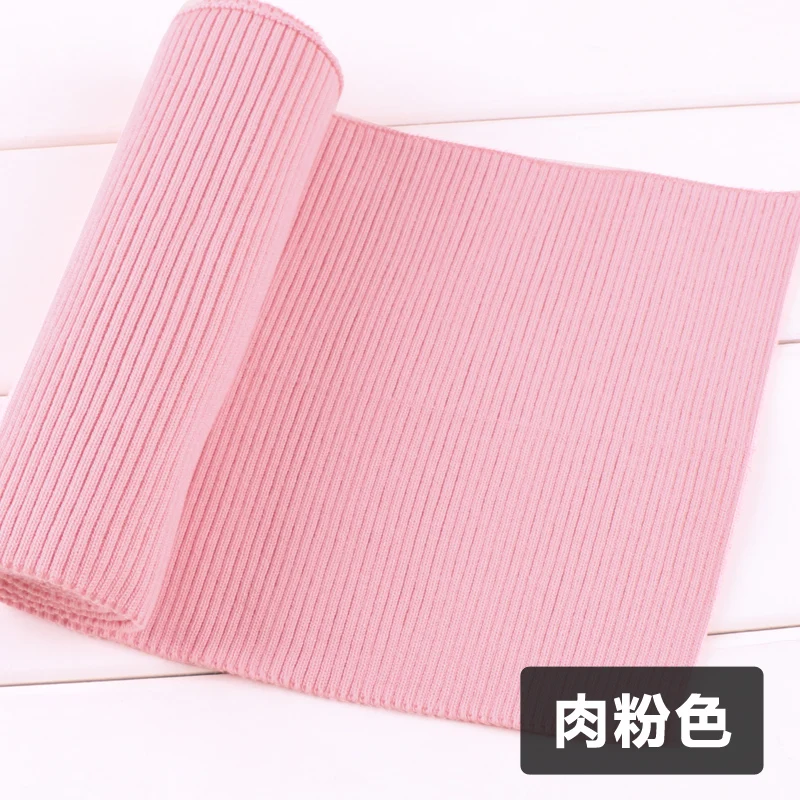 Skin pink Хлопок стрейч трикотажный свитер куртка пояс манжеты ноги ребристая отделка ребра ткань 100 см x 15 см - Цвет: Skin pink