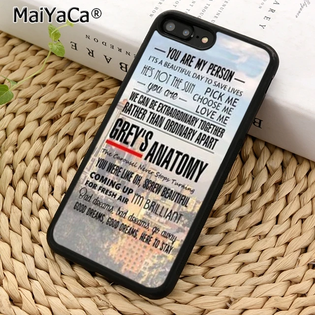MaiYaCa You're My Person Greys Anatomy Phone Case Cover For iPhone 5 6s 7 8 plus 11 pro X XR XS max Samsung S6 S7 S8 S9 S10 | Мобильные
