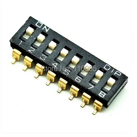 

Бесплатная доставка 50 шт. 8P 2-позиционный переключатель SMD 2,54 мм Шаг 2-рядный переключатель