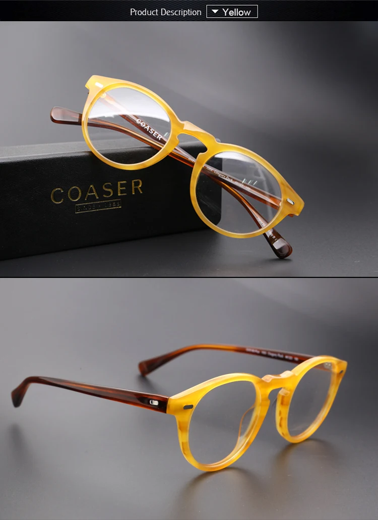 COASER OV5186, винтажные очки, оправа для женщин и мужчин, костюм для чтения, компьютер, по рецепту, оптические очки, прозрачные линзы, ретро очки