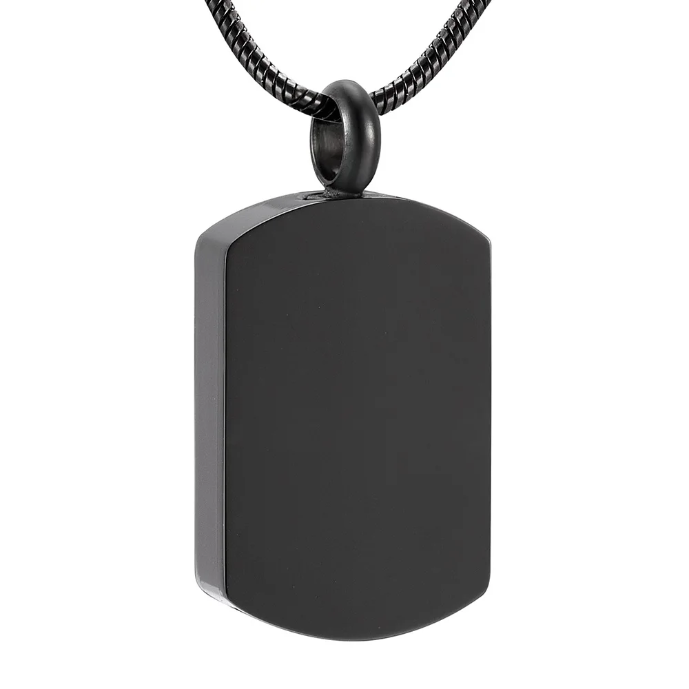 

IJID9118-2 Mirror Finished Engrave Able Blank Dog Tag Memorial Jewelry Cremation Ashes Necklace Urn Pendant Keepsake(Rose Gold)