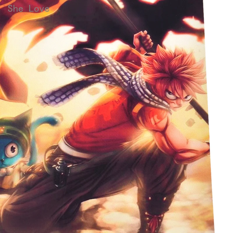 Она любит японское аниме Сказочный хвост Нацу Драгнил настенный свиток домашний