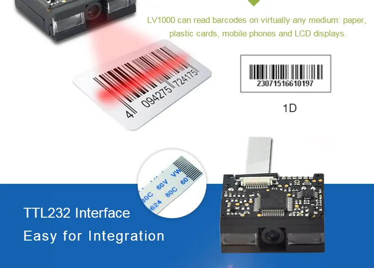 LV1000 PCB и ручное устройство специальный сканер штрих-кодов двигатель для проектной интерграции