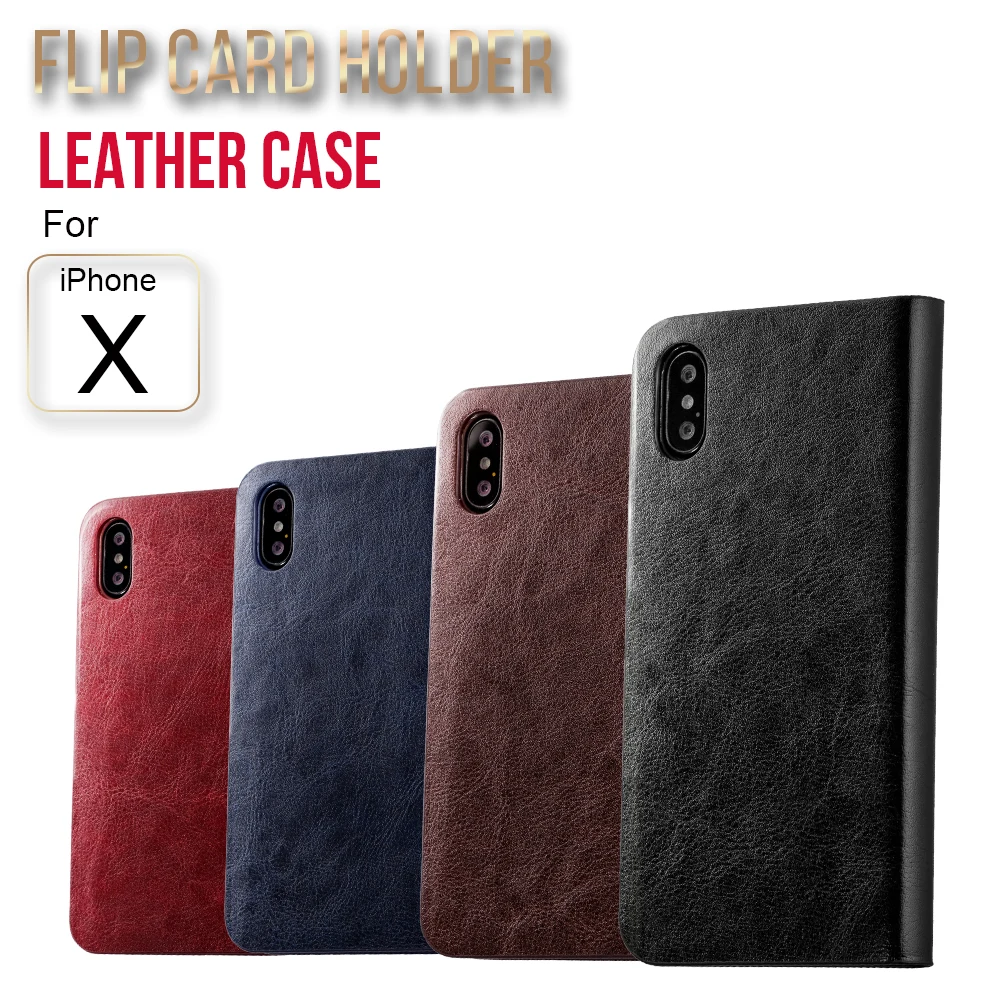 High-grade Leather Phone Case Cover For iPhone X 8 7 6 6s Plus Luxury Card Holder Wallet Flip for iphone XS XSMAX | Мобильные