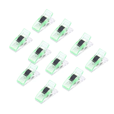 Green 10 шт. цветные мини пластиковые фотобумаги для одежды, прищепки, зажимы для рукоделия, школьные офисные канцелярские принадлежности# F - Цвет: Green