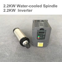 cnc router spindle motor 2 2kw kit water cooled machine er20 80mm spindle 110v220v2 2kw inverter variable frequency drive