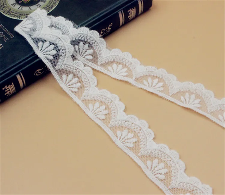 15 ярдов/упаковка белый изысканный DIY бутон шелкография вышивка кружевная одежда