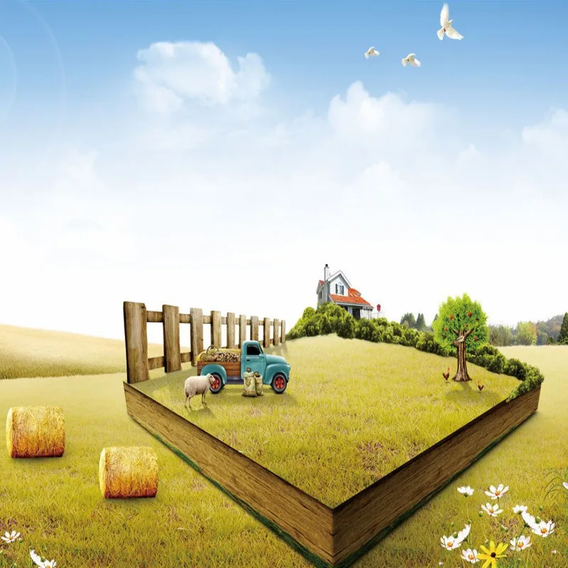 

Free Shipping 3D bathroom washroom hotel walkway restaurant floor painting lawn waterproof floor mural