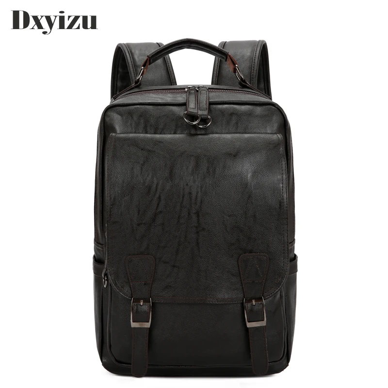 Leosure рюкзак для мужчин и женщин Высококачественная натуральная кожа черный