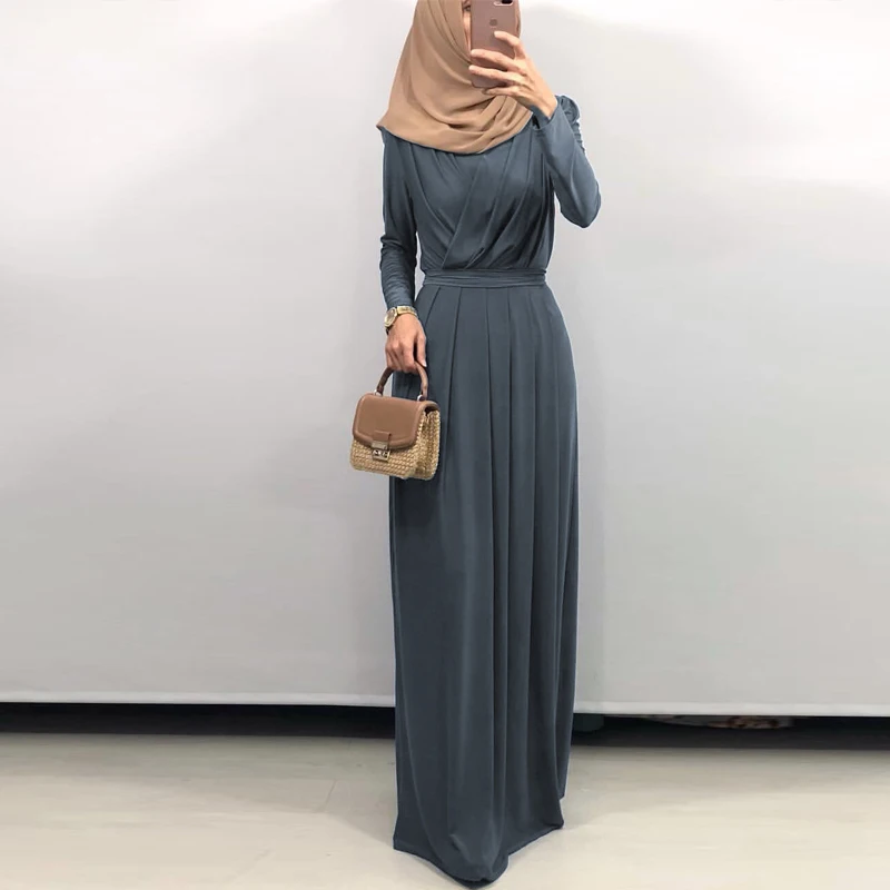 Женское шифоновое кимоно с рюшами Abaya плиссированное платье Кафтан в дубаи