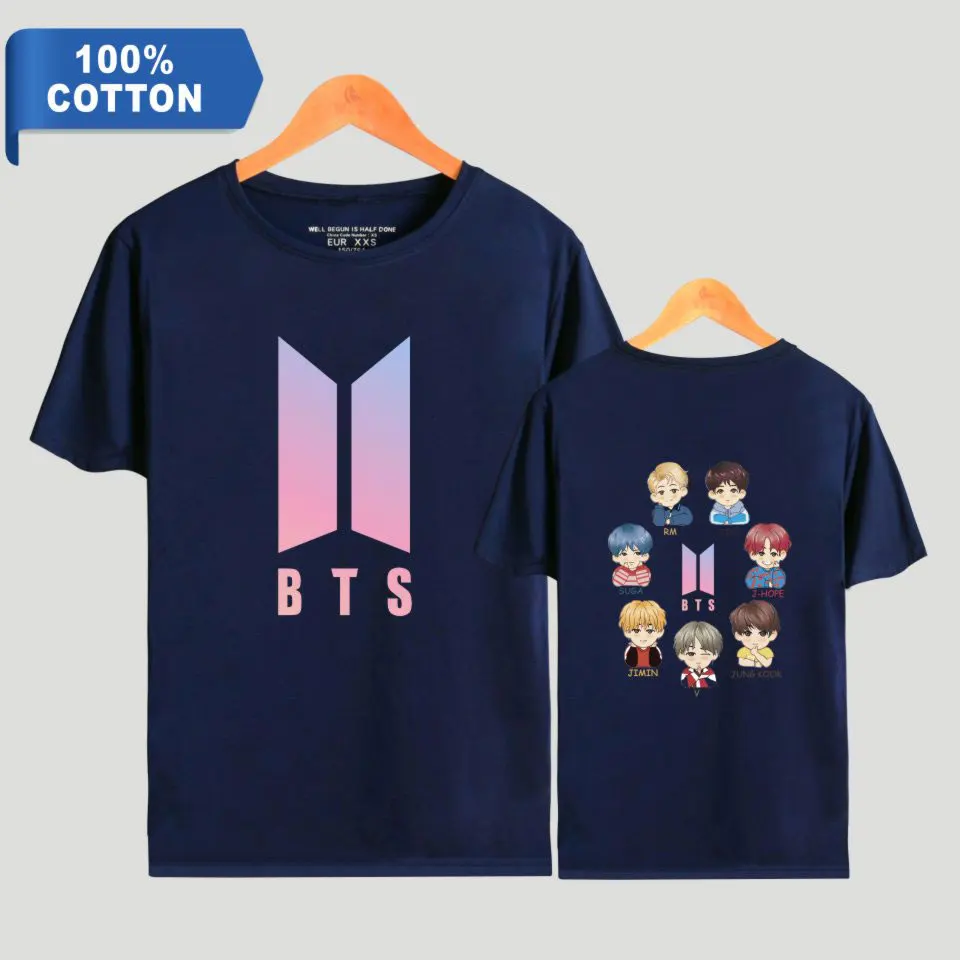 LUCKYFRIDAYF BTS 2018 girls summer t-shirts tees t-shirt Cotton printing men women loose t shirts | Мужская одежда