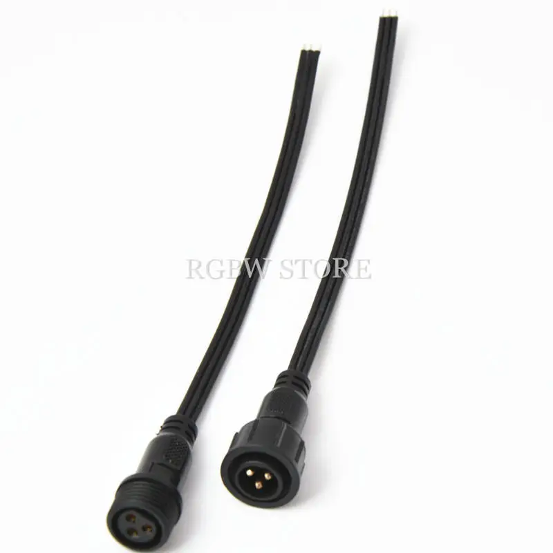 2 ~ 100 комплектов 3Pin Черный Водонепроницаемый светодиодный коннектор для WS2811