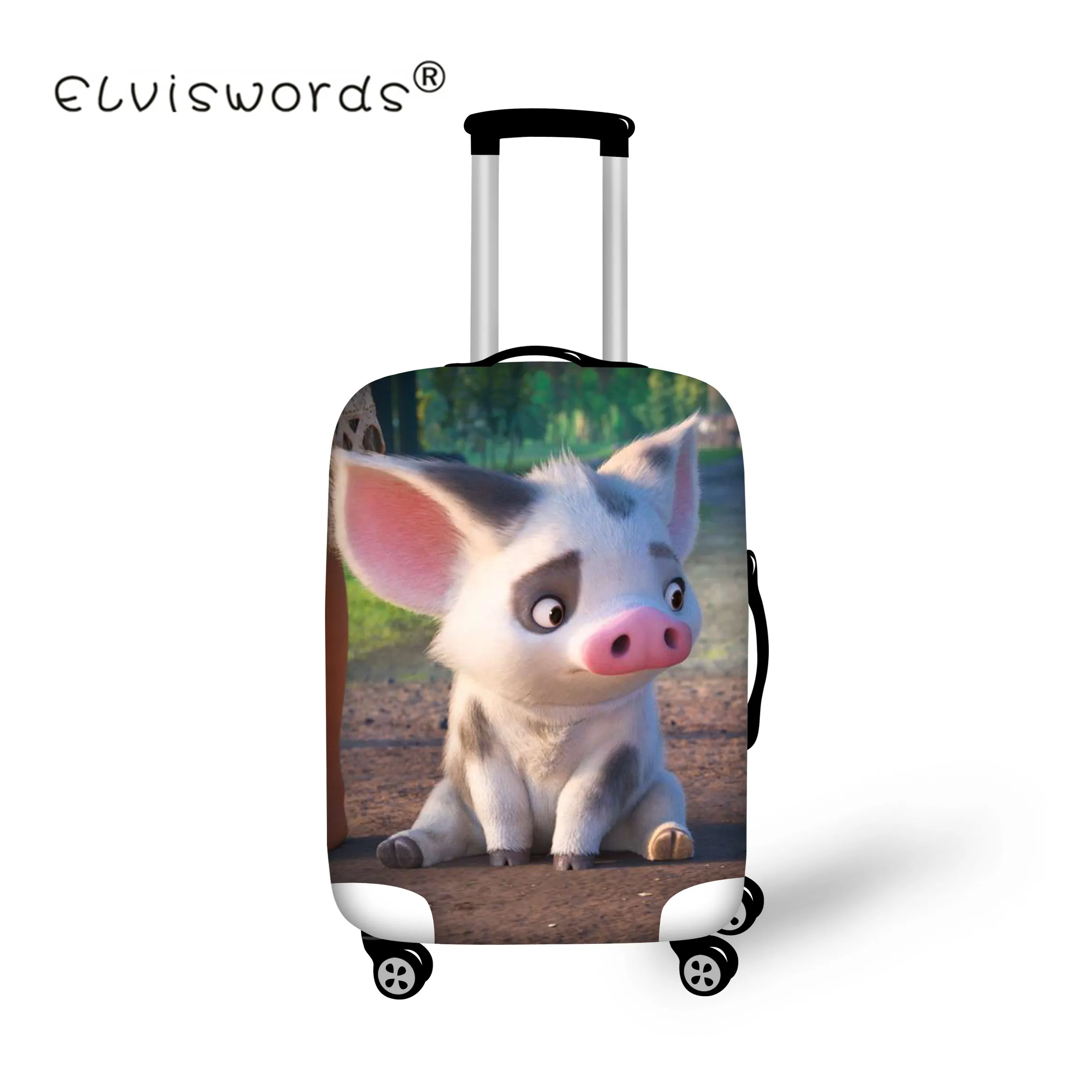 ELVISWORDS чехол на колесиках Защитная крышка для чемодана костюм для 18-30 дюймов Моана принт Чехол Эластичный чехол для чемодана путешествия Aaccessories - Цвет: RC0057