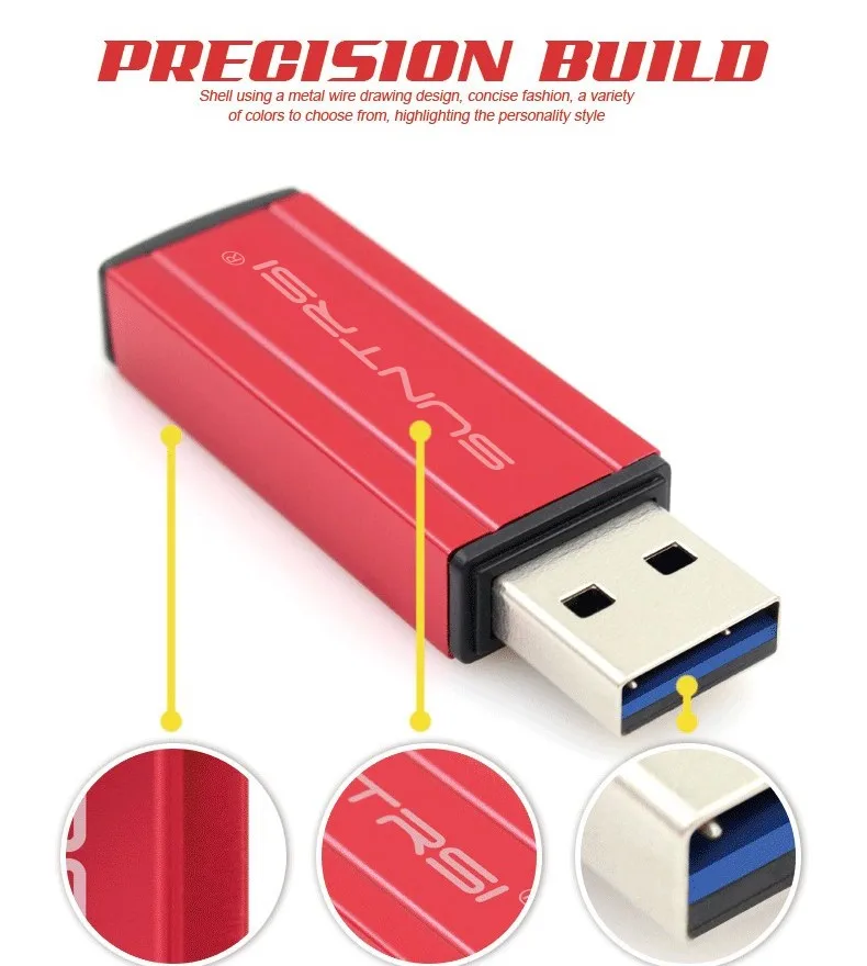 Suntrsi USB флеш-накопитель USB 3,0 флеш-накопитель 64 ГБ 32 ГБ usb флешка 16 ГБ 8 ГБ Флешка флеш-карта флеш-накопитель индивидуальный принт-логотип