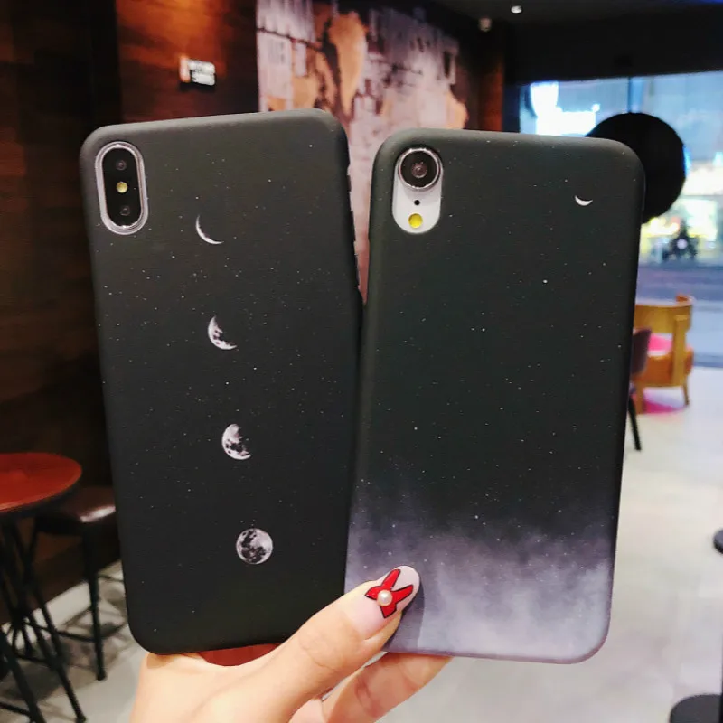 POBLU Ретро звездное небо Луна вулканических чехол для iPhone XS Max X XR 8 7 6s плюс задняя