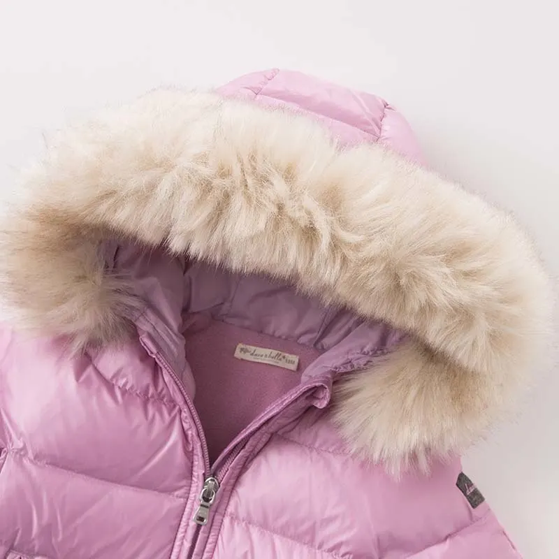 Dave bella/Зимний пуховик для маленьких девочек детское белое пуховое пальто на