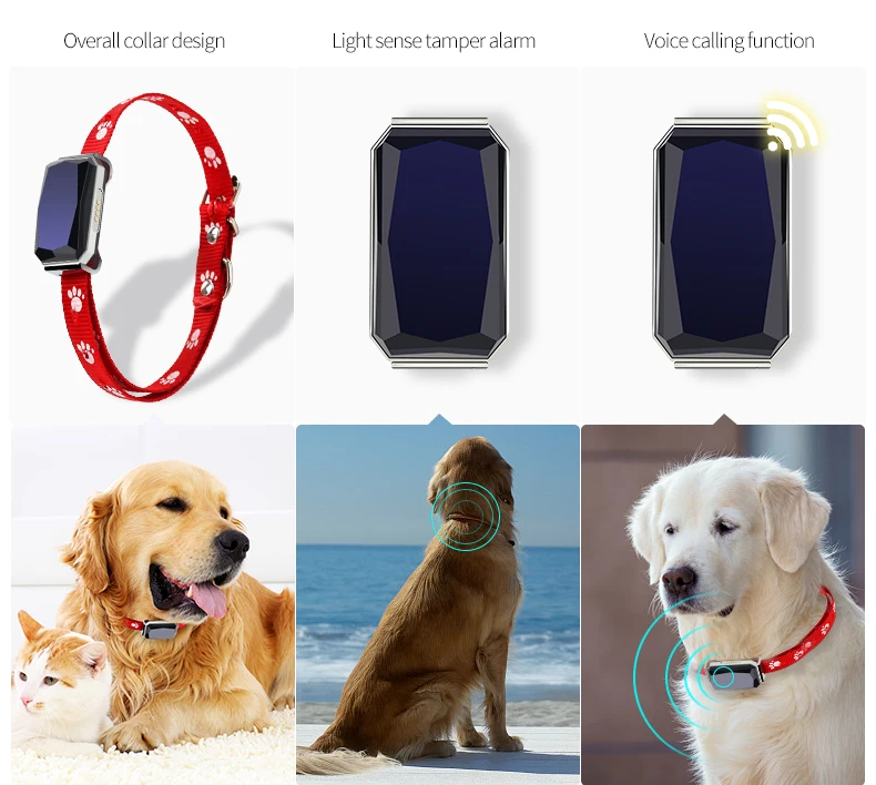 Водонепроницаемый ошейник для домашних животных мини локатор с GPS Wi Fi LBS собак