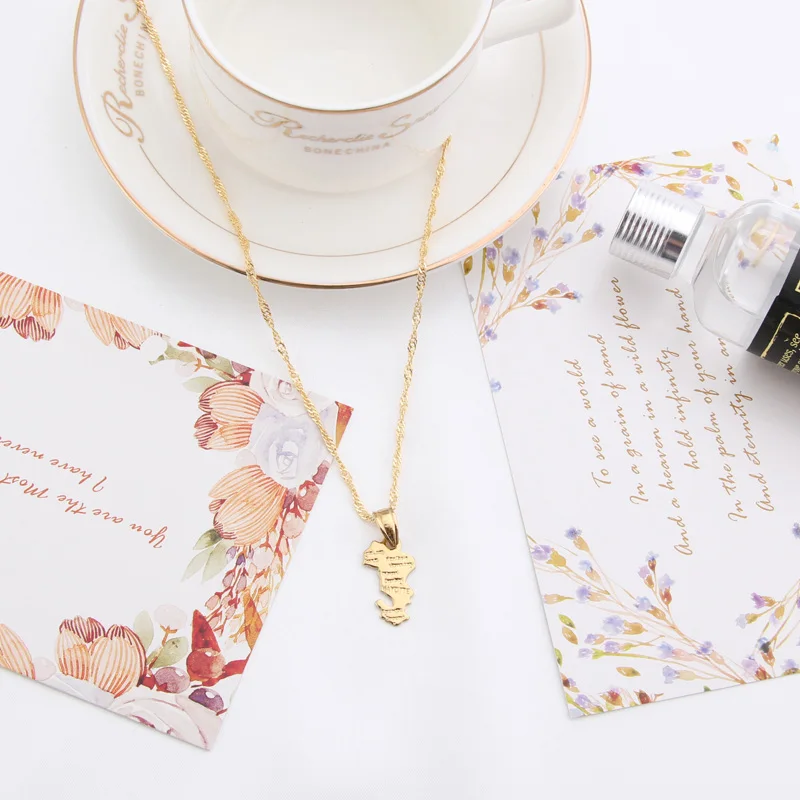 Ожерелье Shamty с подвесками в виде карты маотота территориальная коллекция чистое