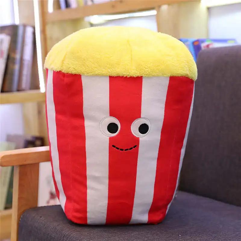 Stuffed plush fast food toy French fries Chips Sausage Pizza Cola drink hamburger creative food hot dog toys for children