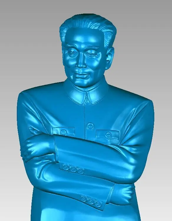 3D модель для ЧПУ резная фигура скульптурная машина в формате STL China's great man 2|3d model