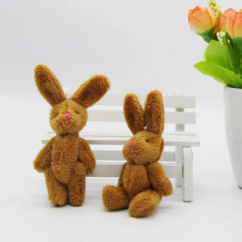 50 шт./лот мини-кролик мягкие плюшевые игрушки 8 см маленький кролик пушистая