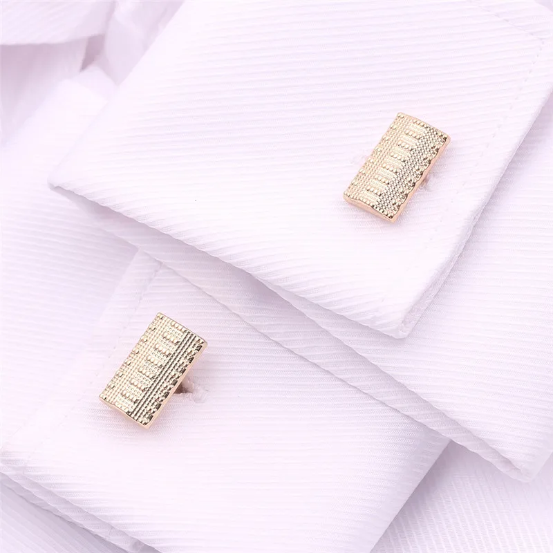 Запонки мужские с лазерной гравировкой модные из сплава аксессуары для