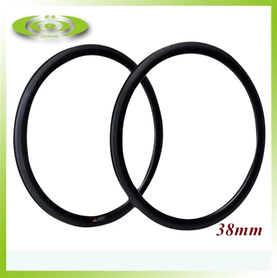 

Free shipping 38mm carbon road rims clincher road bicycle wheel rims