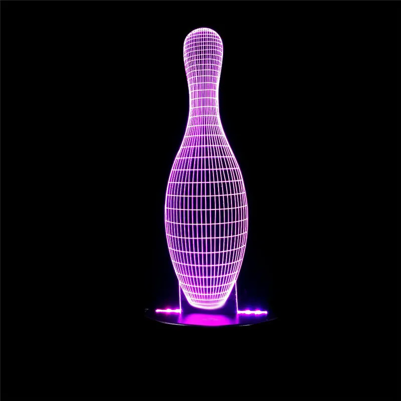 3D светодиодный ночник для боулинга сенсорный датчик USB стол Иллюзия настроение