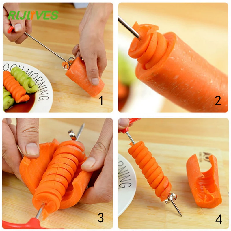 1 шт. спиральный инструмент для резьбы|vegetable spiralizer|spiral knifeknife carving |