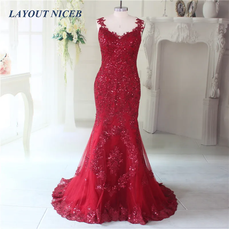 pictures color Robe de soiree, длинное вечернее платье русалки,, кружевные, с блестками, с вырезом в виде сердца, со шлейфом, вечерние кружевные платья, Vestido de festa - Цвет: pictures color