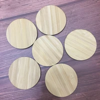 50x real bamboo 5cm circles wood plaque blank unfinished wood crafts wood sign for diy gift