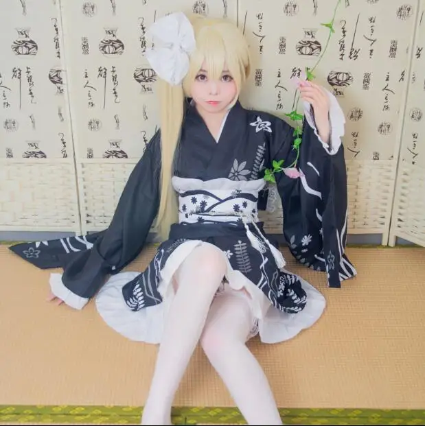 Японский костюм Yosuga no Sora маскарадный Kasugano кимоно платья для девочек милое платье