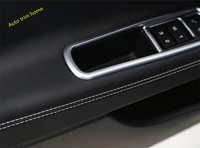 lapetus abs pearl matte chrome door armrest memory button container box cover trim for jaguar xe 2016 2017 2018 auto accessories