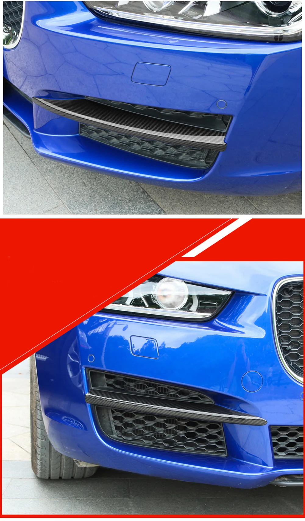 2 шт. для Jaguar XE X760 ABS наружная передняя противотуманная фара рамка накладка полоски наклейки авто аксессуары