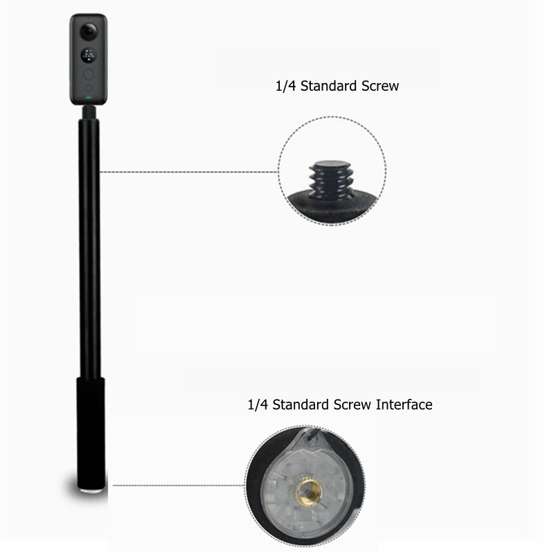 Новинка для Insta 360, 2 м, портативная невидимая селфи-палка, ручка, время вращения, полюс, монопод для Insta360 One X& One, аксессуары