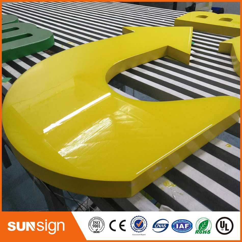 wholesale Stainless steel frontlit epoxy resin led letter signs