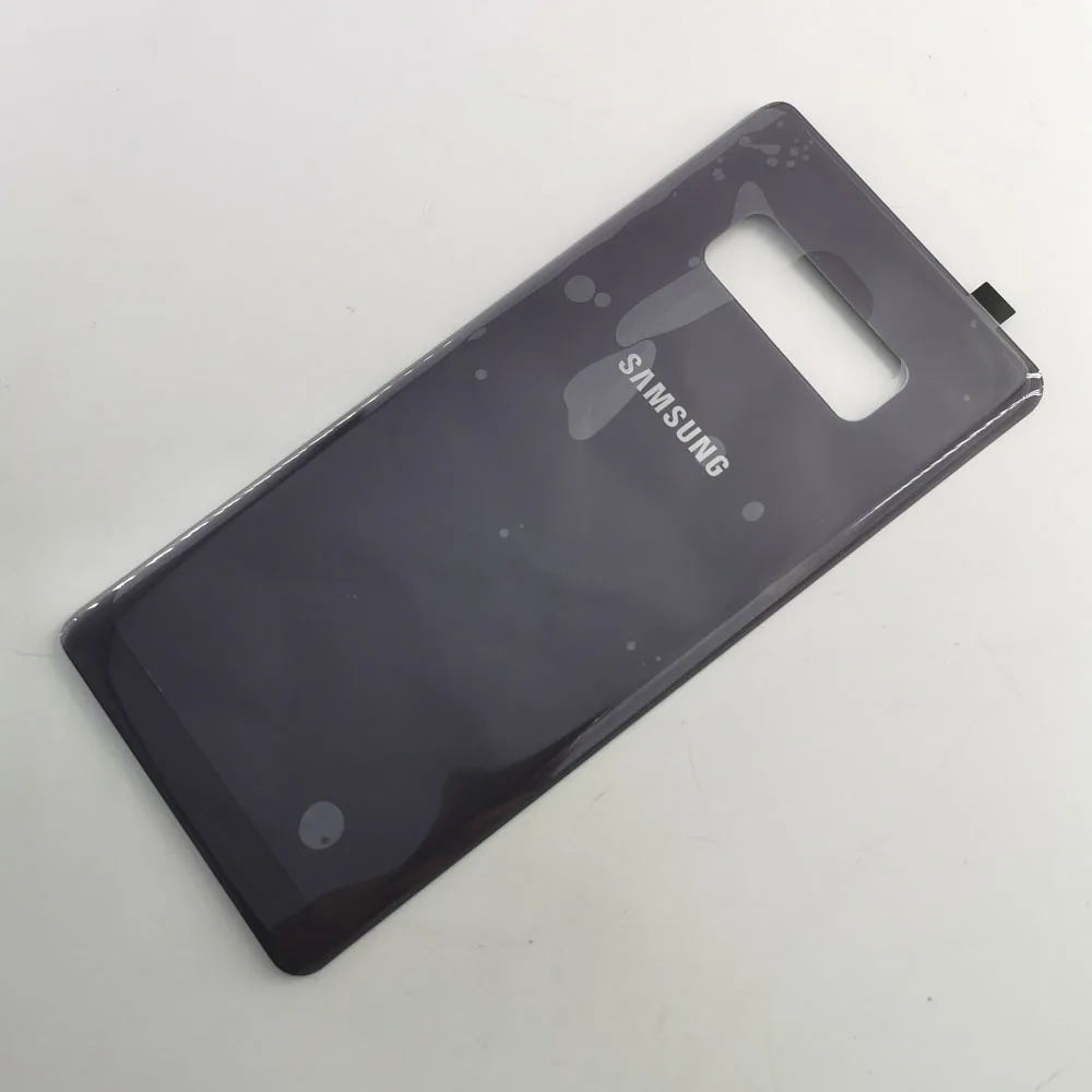Серый Чехол на заднюю часть батареи для SAMSUNG Galaxy Note 8 note8 N9500 N950F, чехол на заднюю дверь, запасная клейкая наклейка 6,3 дюйма - Цвет: Серый