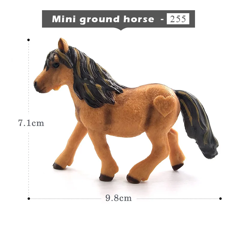 Mini ground horse Моделирование животных модель лошади фигурки детей домашний декор Фея Украшения Сада аксессуары фигурка подарок для детей игрушка - Цвет: Mini ground horse