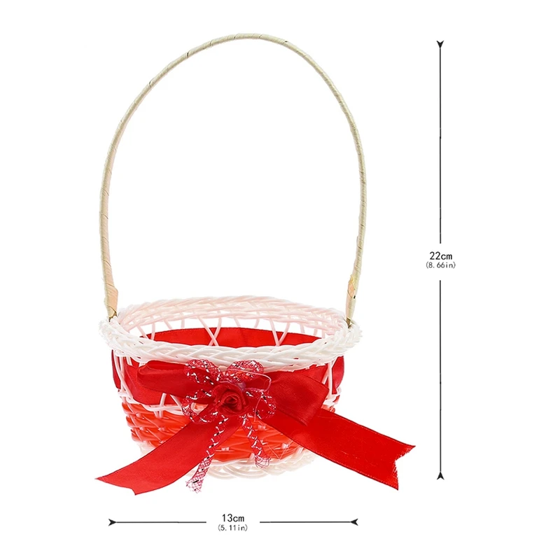 Mini Plastic Weaving Basket craft decor Simulate Fruit Rattan Storage Box For Cosmetics Tea Picnic Basket Organizer Handiwork