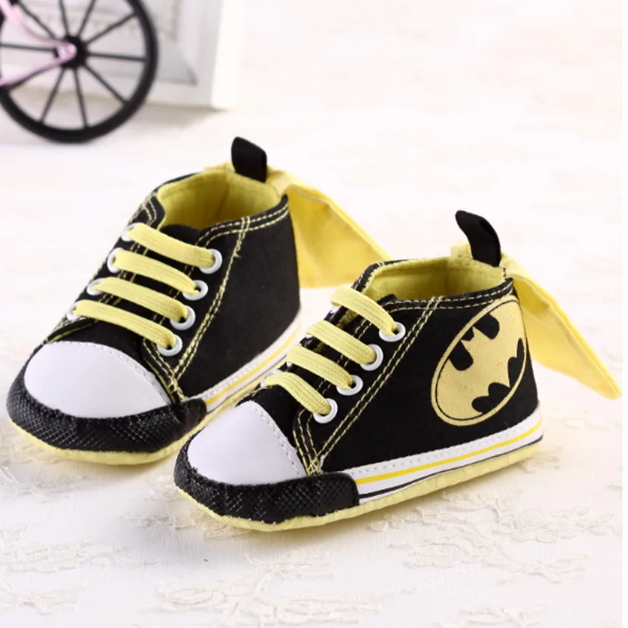 Black Batman Мультфильм детские Спортивная обувь Голубой Супермен Scarpe удобные Chaussure Черный Бэтмен спортивные пинетки Zapatos Bebe для девочек и мальчиков Обувь для младенцев - Цвет: Black Batman