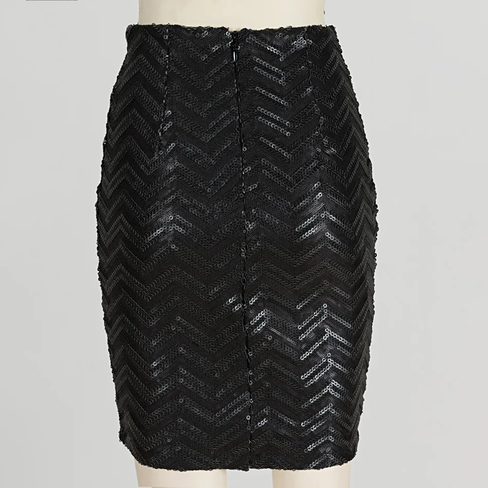 2017 новые модные женские черные юбки-карандаш с блестками | Женская одежда