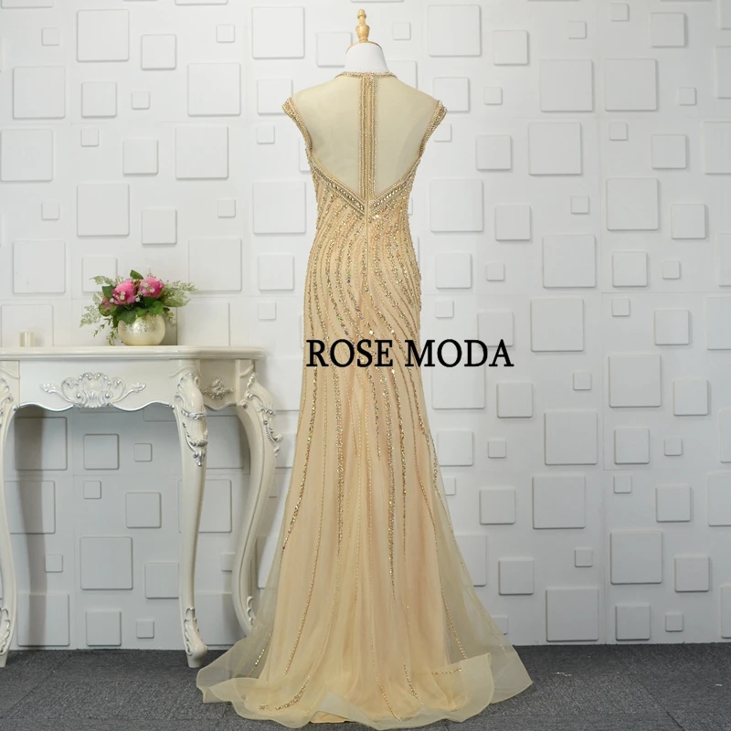 

Rose Moda Prom Dresses Long 2018 Sexy Mermaid Prom Dress with Beadings Custom Make