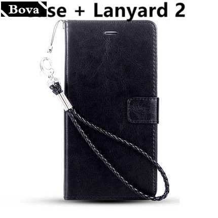 Black Lanyard 2 Держатель для карт чехол для lenovo K3 Note A7000 из искусственной кожи чехол ультра тонкий флип-чехол кошелек чехол для телефона для lenovo K3 Note - Цвет: Black Lanyard 2