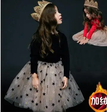 2019 модные платья для девочек осеннее платье с длинным рукавом блестящее детское