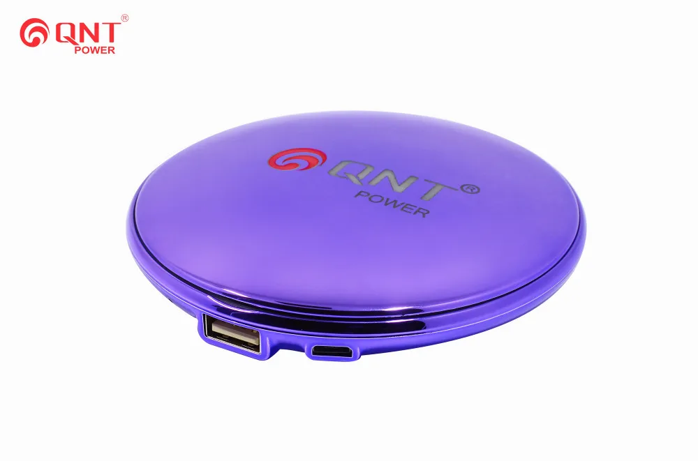 QNT N28 4000 мАч Круговой Портативный Power Bank с Зеркалом для Макияжа Внешний Полимерный