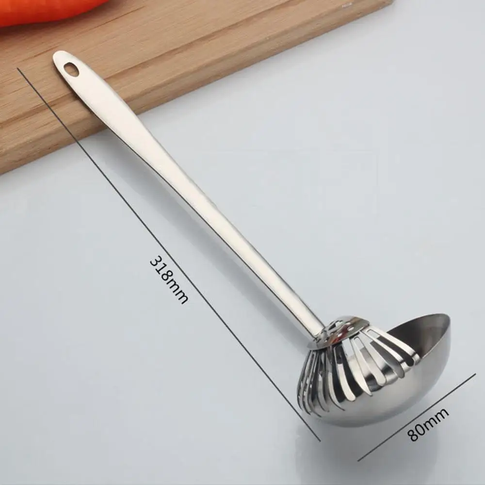 2 в 1 Из Нержавеющей Стали Кухонная Утварь Дуршлаг Ложка Большой Суп Ложки Ситечко