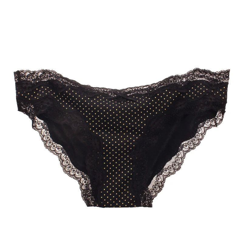 

Women's Underwear Cotton Sexy Lace Panties Everyday Briefs Lingerie Girls Ladies Knickers S-XL Women Dot Printed Low-rise Briefs