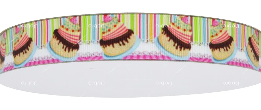 16 вариантов 7/" 22 мм Кекс Конфеты Пончик печатных Grosgrain Ленты для волос DIY детские ремесло украшение партии подарок упаковка - Цвет: C2331